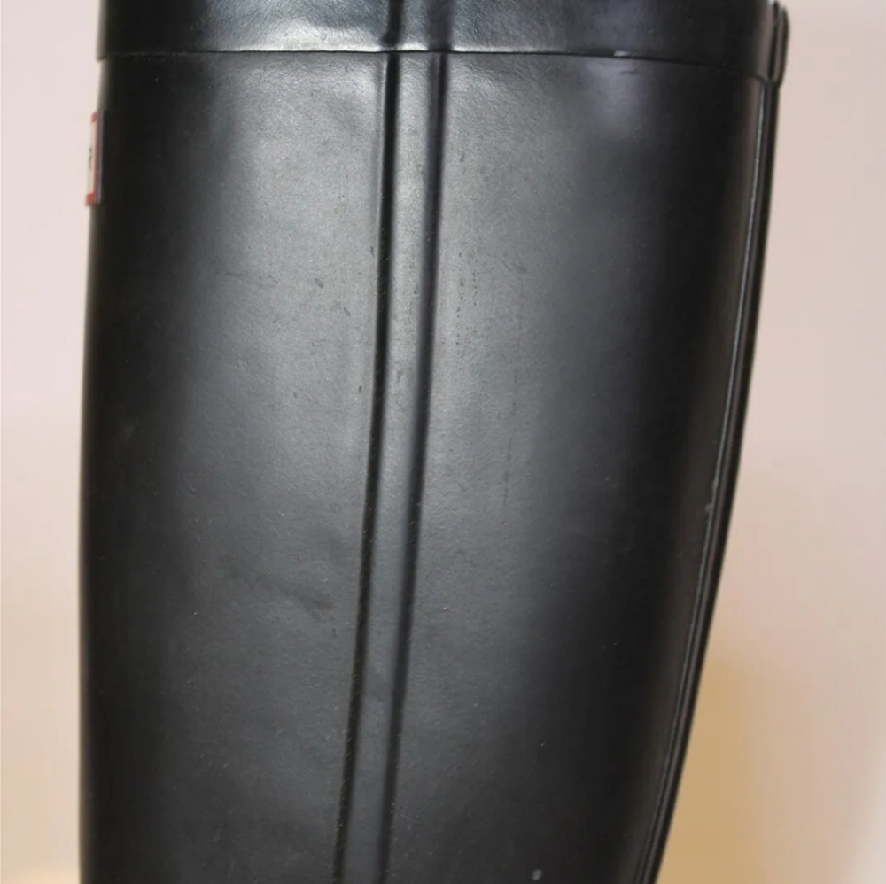 Hunter Andora Womens 5 Tall Black Rubber Wedge Waterproof Rain Boots - Picture 5 of 16